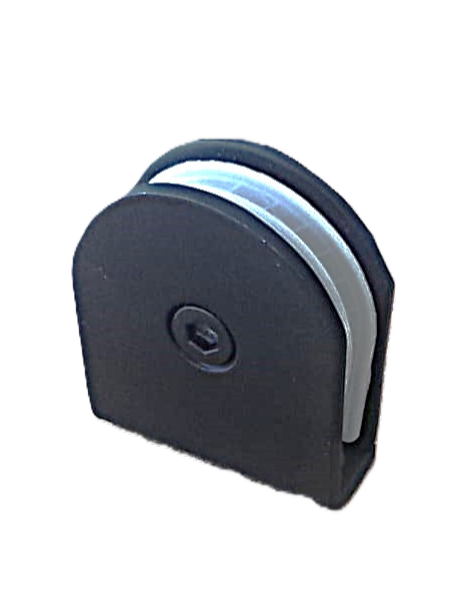 Conector Simple Negro para Mampara Inoxidable
    